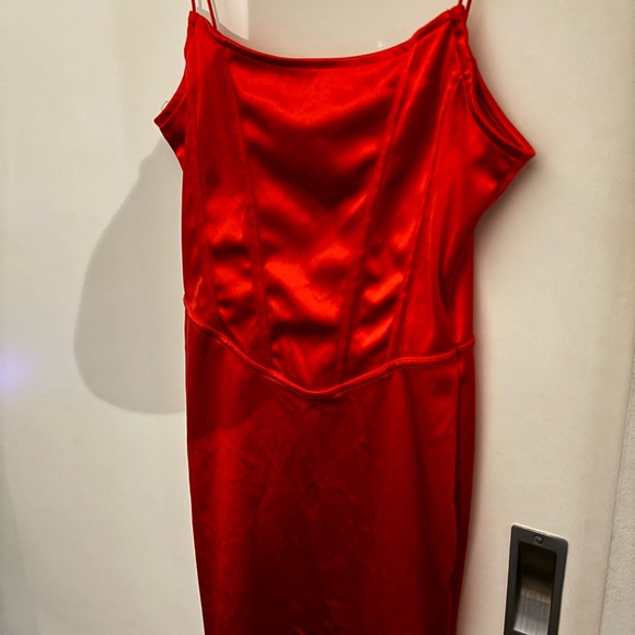 Red Metallic Dress - Picture 4 of 4